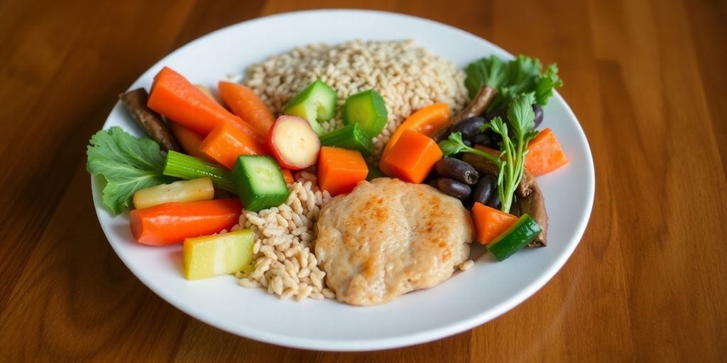 Healthy meal plate for effective diabetes weight management.