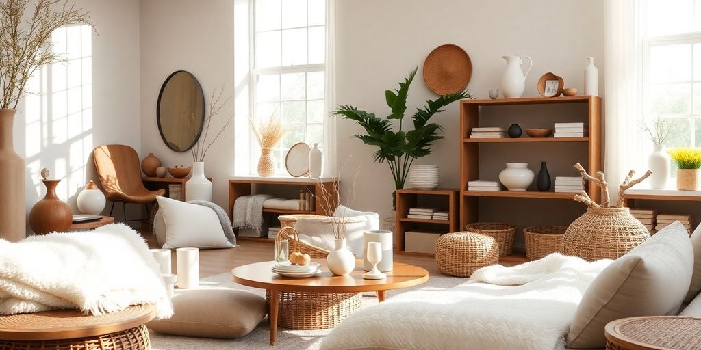 Sleek, modern home goods arranged attractively.