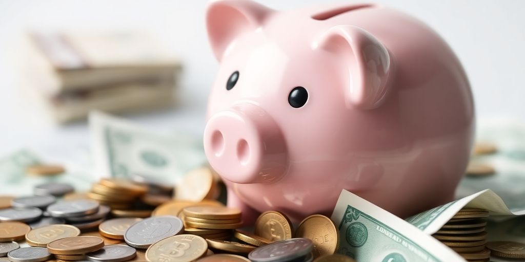 cofre com moedas e notas para reserva de emergência