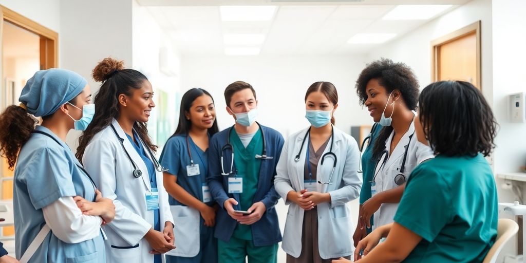 Healthcare professionals communicating with a patient effectively.