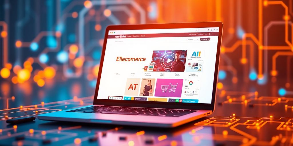 Slikovni prikaz eCommerce sajta sa AI elementima.