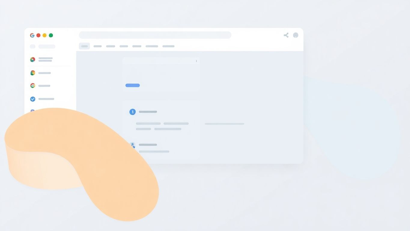 Illustrasjon av Google Tag Manager med moderne design.