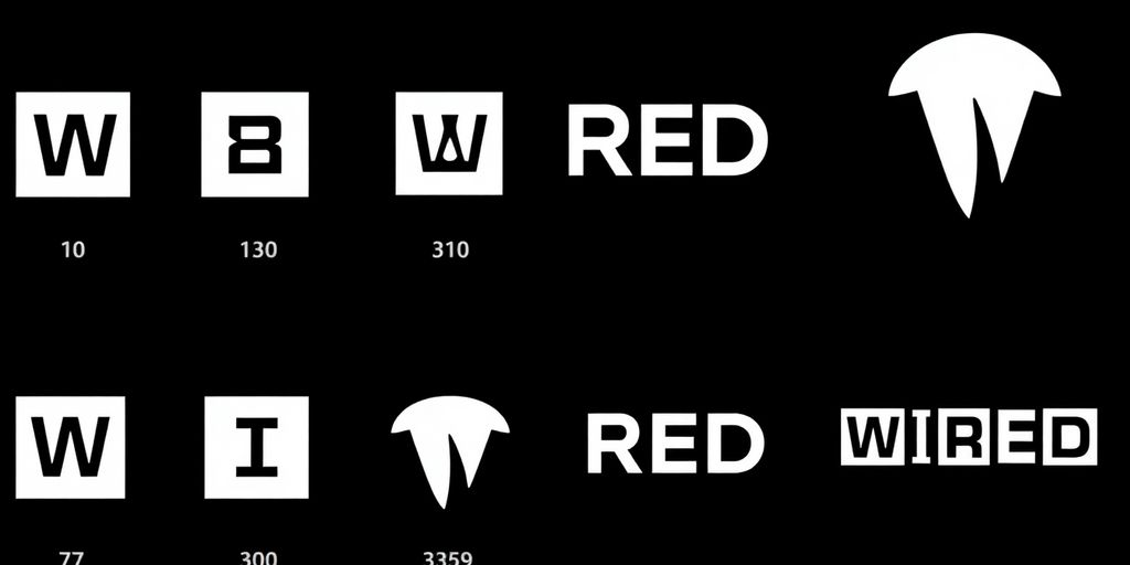 Evolution of the Wired logo.