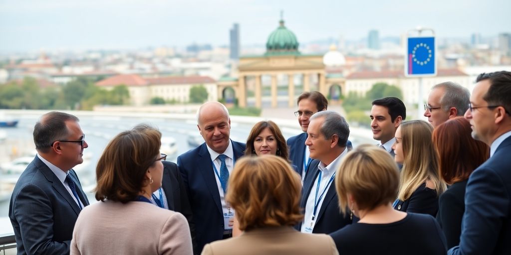 EPP leaders in discussion at the Berlin Summit.