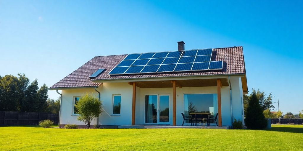 House with solar panels