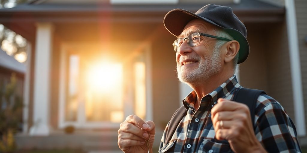Veteran using a laptop to find a home.