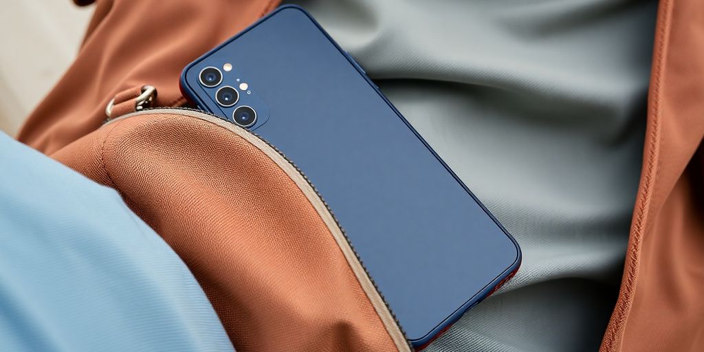Oppo A9 2020 phone in a stylish protective case.