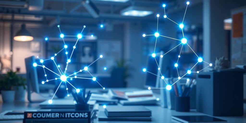 Inteligencia artificial automatizando tareas administrativas.