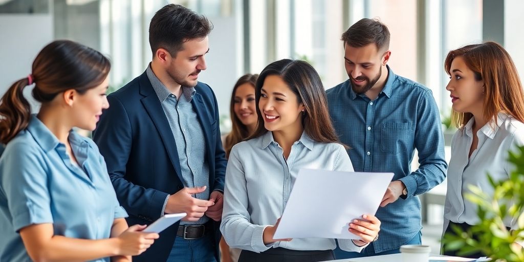 Moderne Arbeitsumgebung mit professionellen Teammitgliedern.