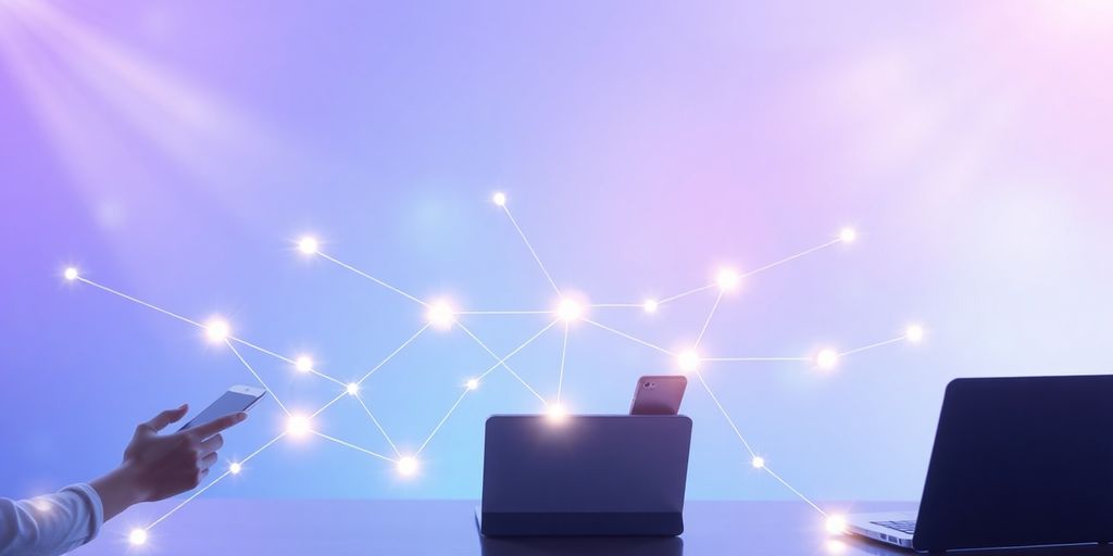 Neural network connecting diverse people with digital devices.