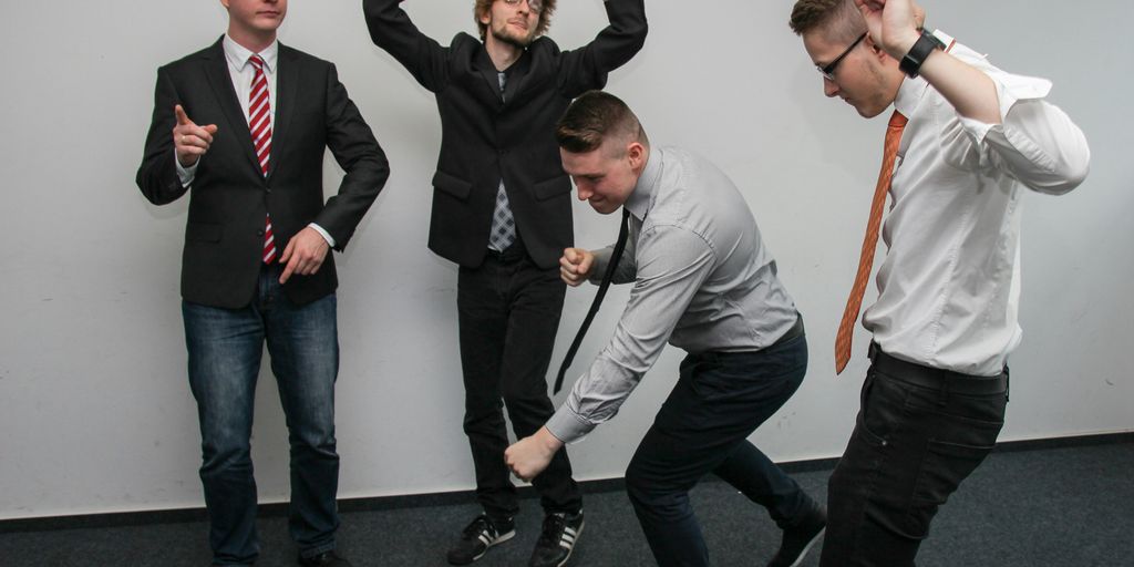 people doing body gestures
