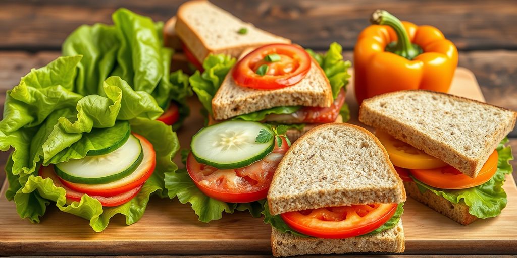 Healthy sandwiches with creative bread substitutes