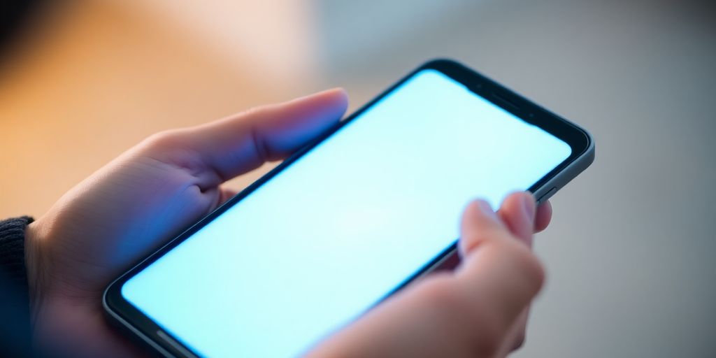 Person using voice control on a device.