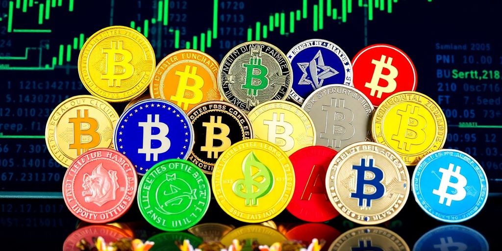 Are There Best Bitcoin Alternatives for Smart Investors in 2025? 3 Colorful cryptocurrencies on a digital background.
