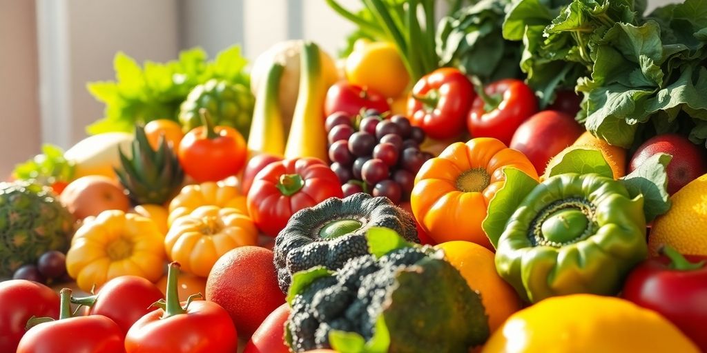 فواكه خضروات ملونة صحية