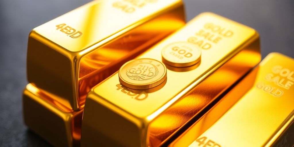 Lingots d'or brillants et pièces d'or