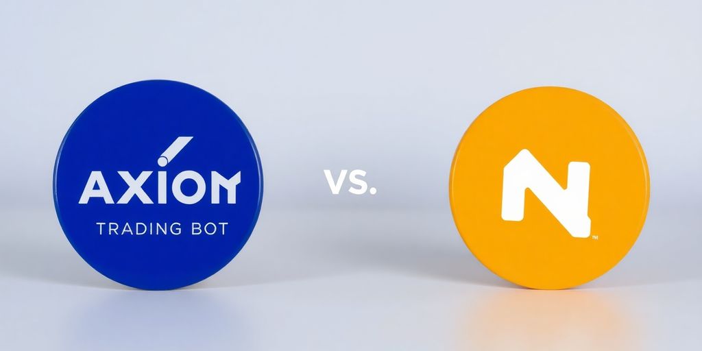 Axiom Trading Bot and Nova Click icons facing each other.
