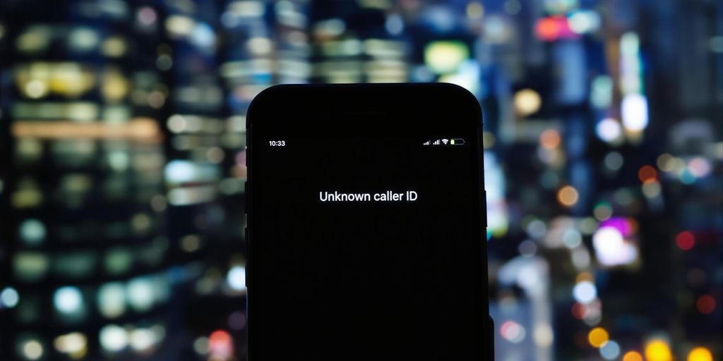 Un smartphone recevant un appel inconnu.