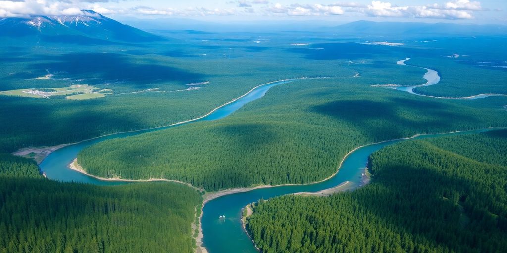 Vue aérienne des paysages de l'Oregon.