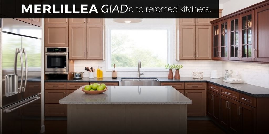 Elegant Merillat cabinets in a modern kitchen setting.