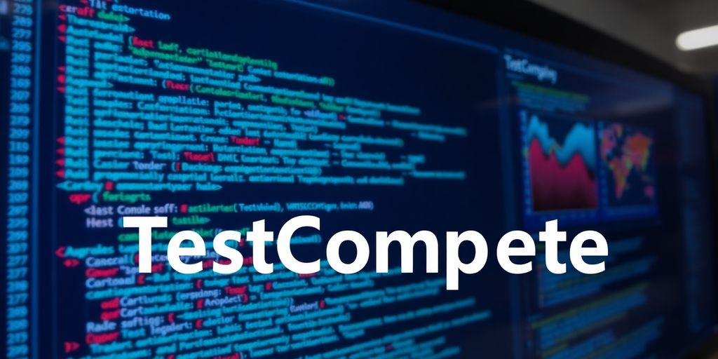 TestComplete software interface with code.