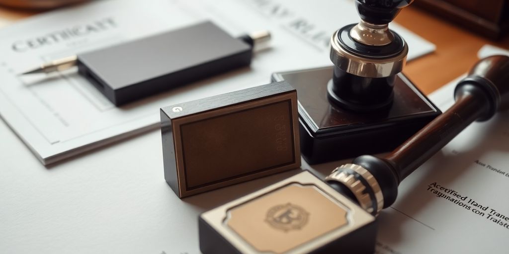 Noter onaylı tercüme için masa ve araçlar