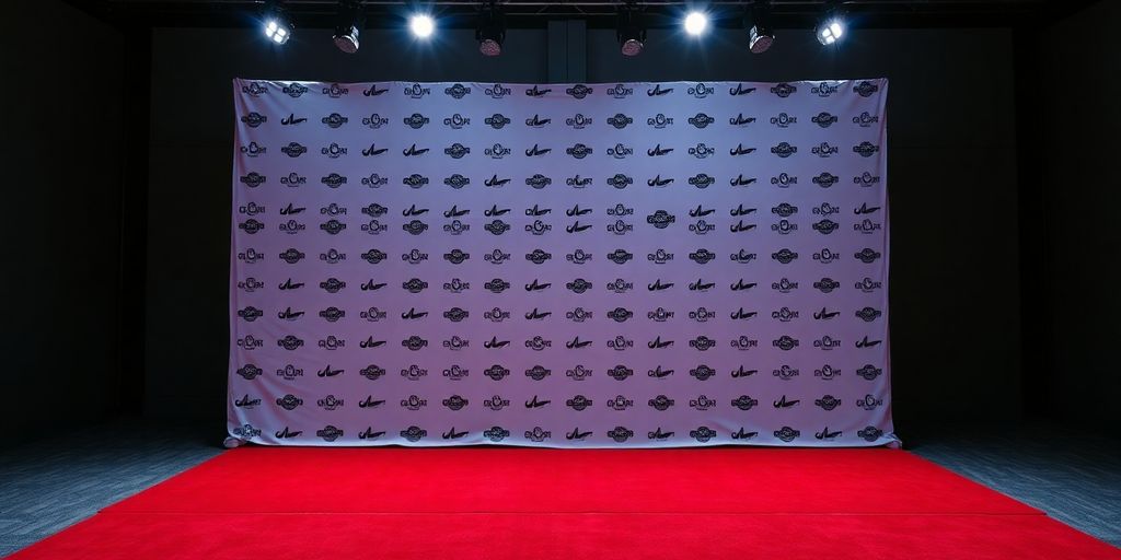 Fondo del evento listo para los invitados