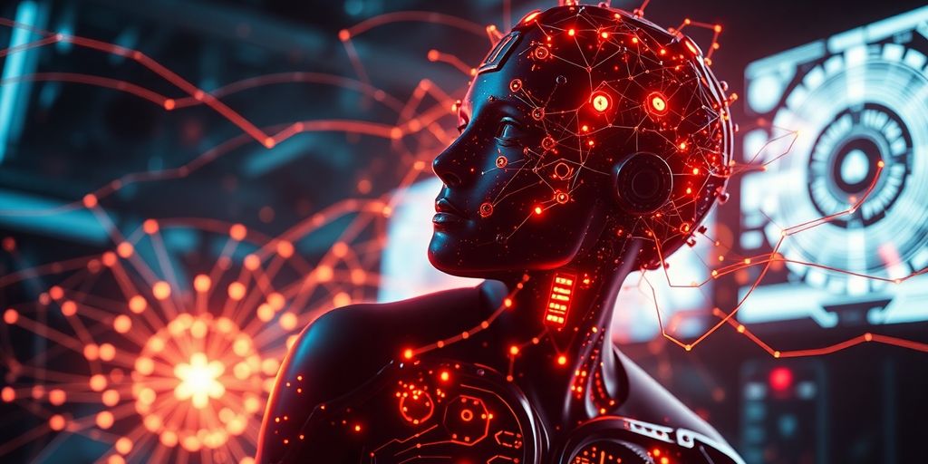 Human and AI forming a connected visual.