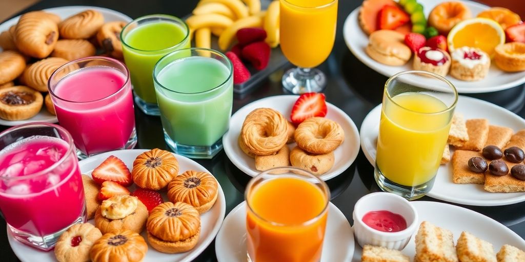 อาหารจัดเบรคหลากหลายในถาด