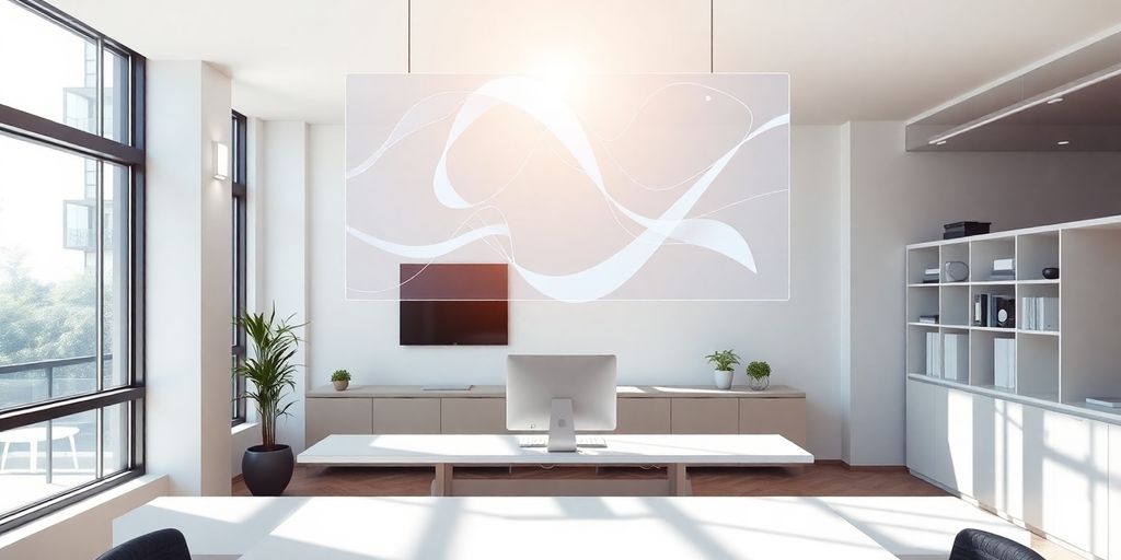Bright Orlando cityscape with a vibrant digital interface overlay.