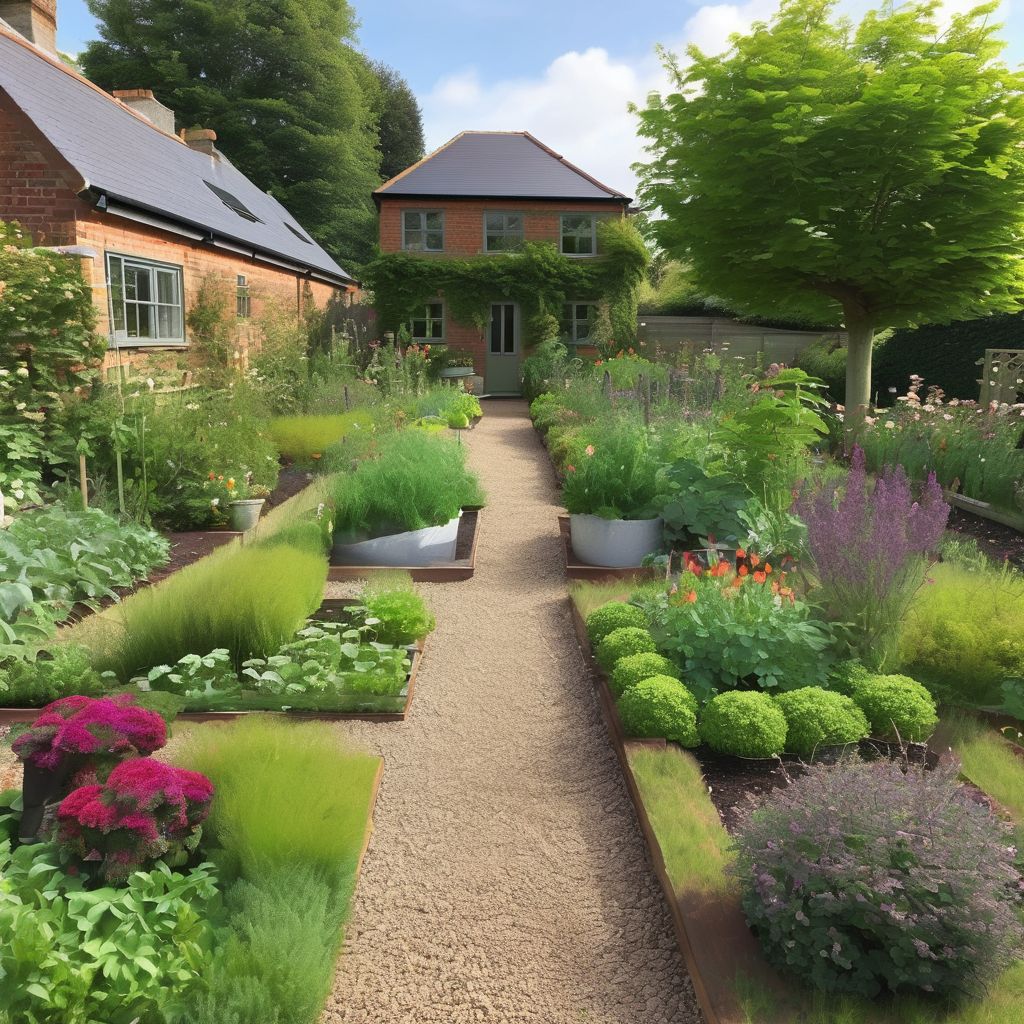 organic garden with liquid fertilizer application in the UK