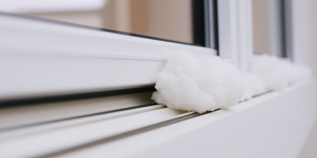 Fensterrahmen mit Dämmung
