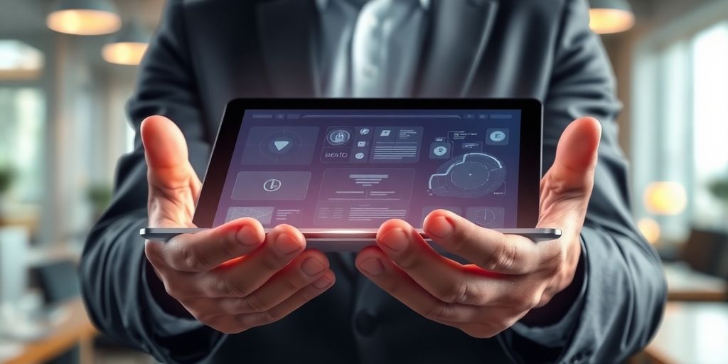 Person interacting with AI job platform