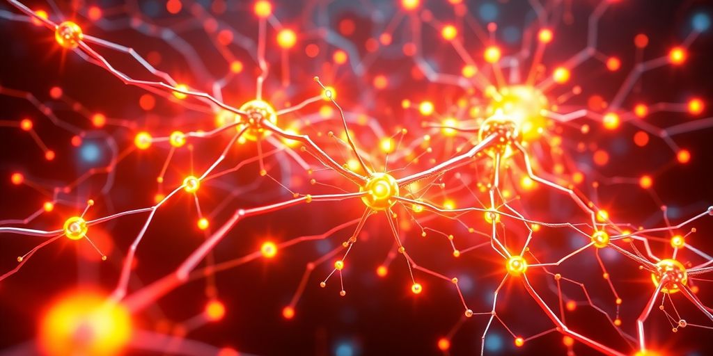 AI brain glowing, symbolizing technological advancement.