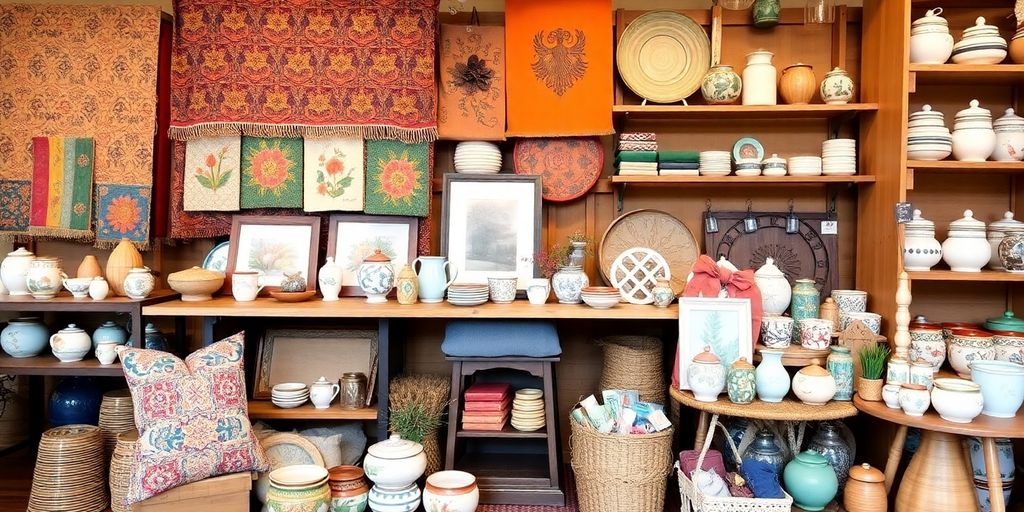 Colorful home decor and gifts from Kirkland shops.