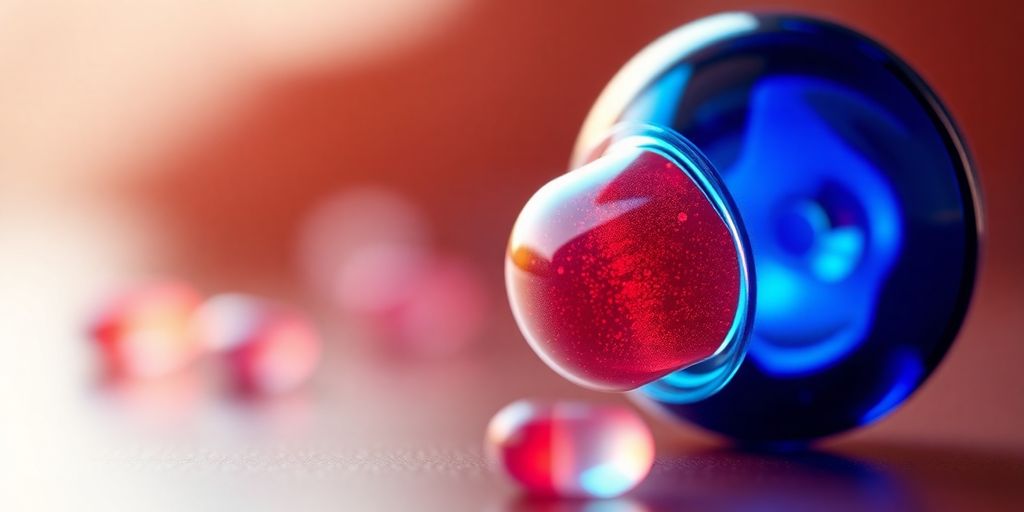 Cápsula Ozenfit em foco, com fundo desfocado.