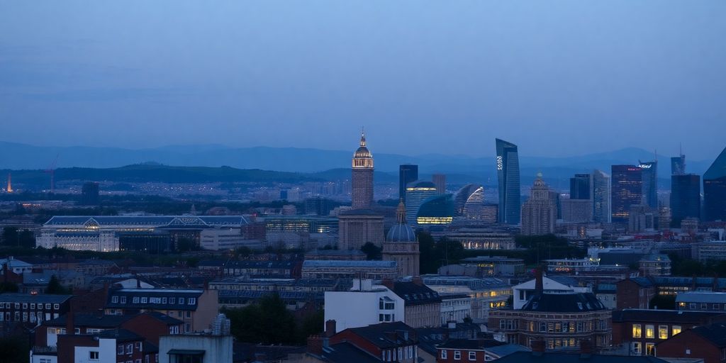 UK cities skyline, vibrant and diverse