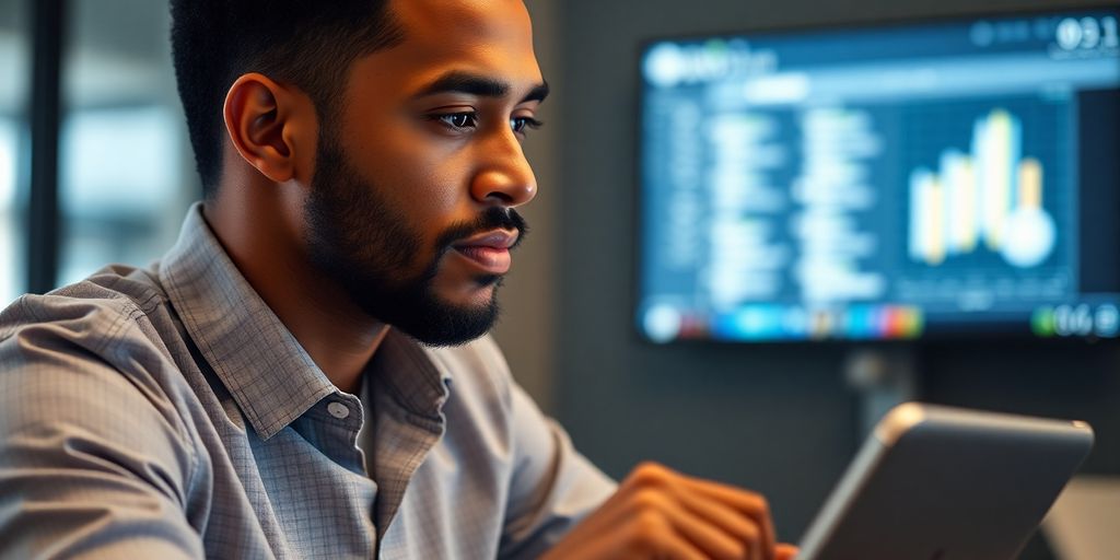 Person confidently building online trust.