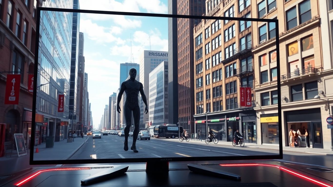 Person exploring a 3D cityscape built from photos