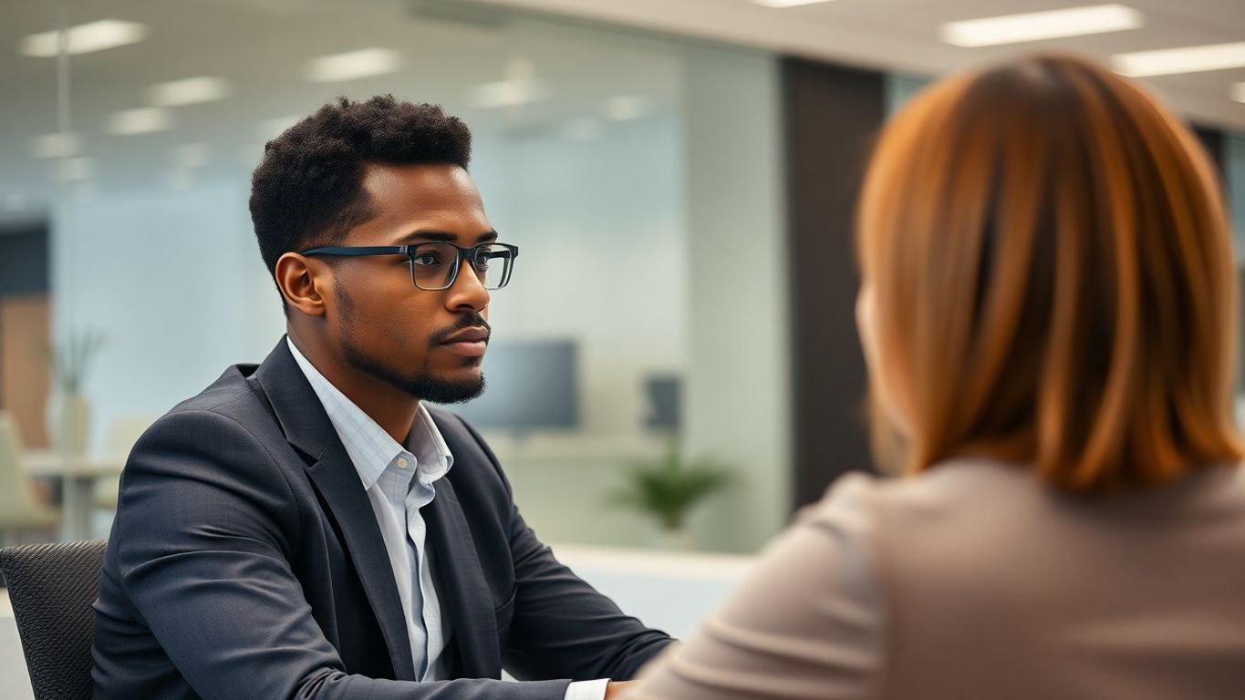Healthcare IT leader receiving coaching.