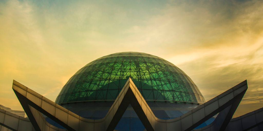 green glass building architecture