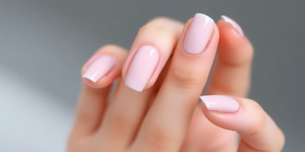 Unhas curtas minimalistas em cores pastéis.