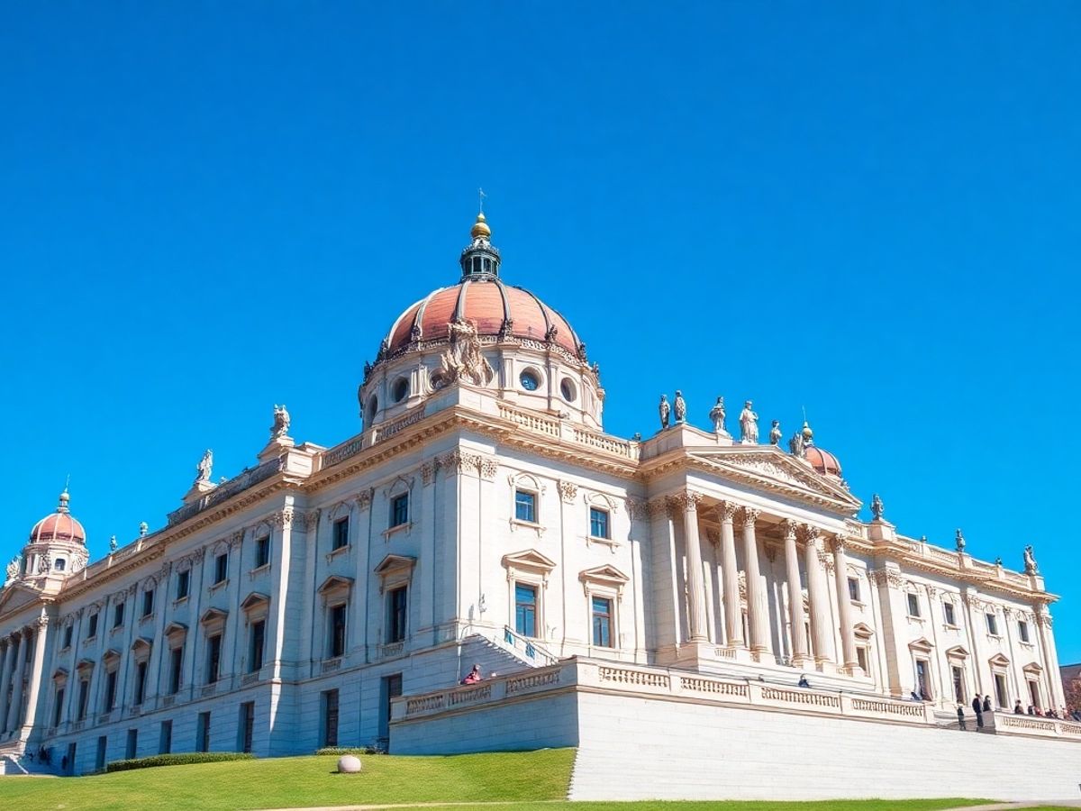 Palatul Parlamentului din România, clădire impunătoare.