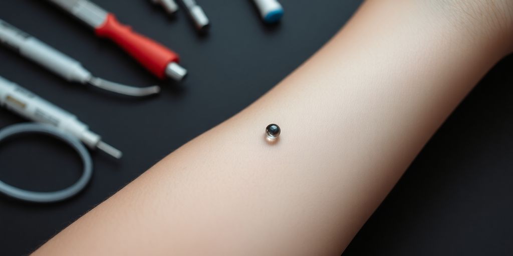 Implante hormonal masculino em braço