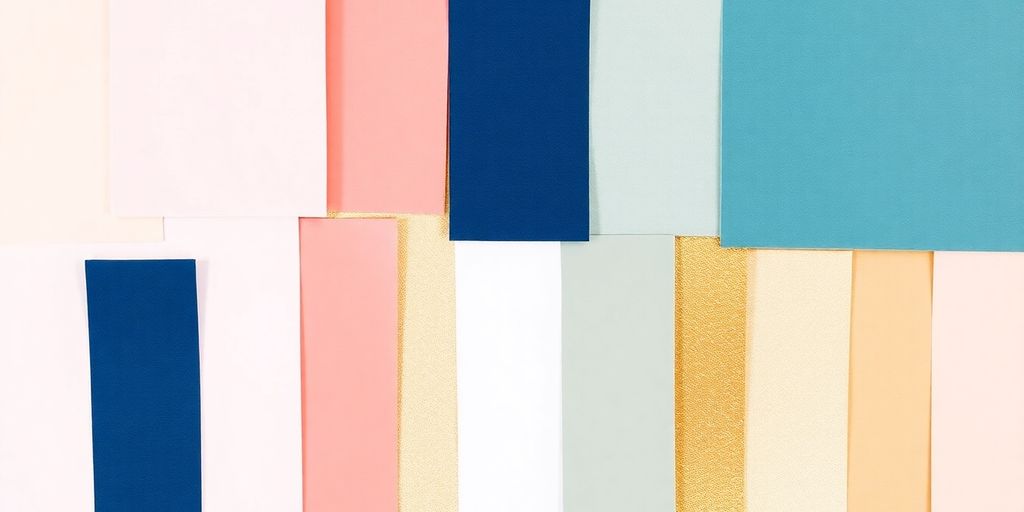 Color swatches for a dreamy wedding palette.