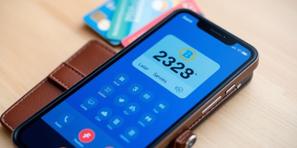 Smartphone with mobile payment app and wallet background.