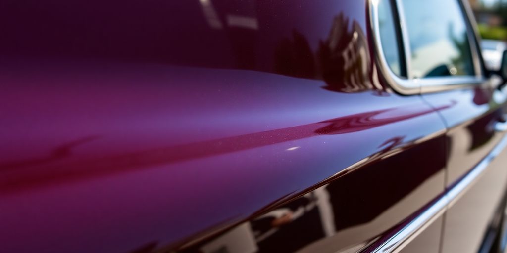 Glanzende lak, schone wielen, interieurdetailing van een auto.