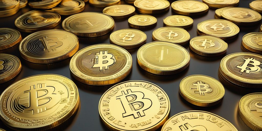 digital currency and gold coins