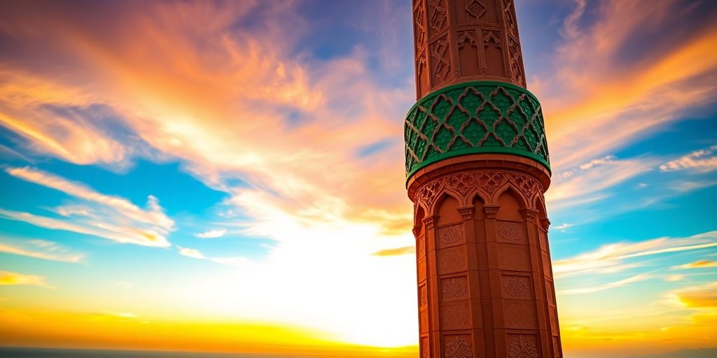 Vue magnifique de la mosquée Hassan II au coucher du soleil.