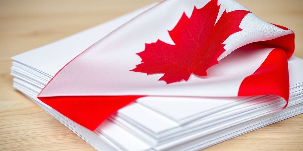 Canadian flag, maple leaf, professional documents
